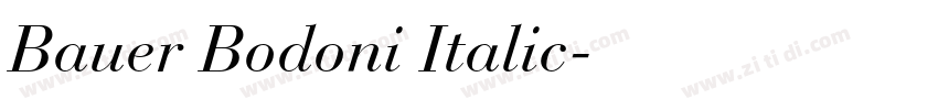 Bauer Bodoni Italic字体转换